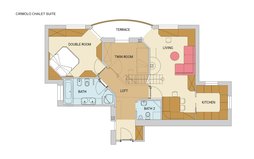 Pianta Cirmolo Chalet Suite – appartamento fino a 7 persone