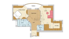 Pianta Cirmolo Chalet Suite – appartamento fino a 7 persone