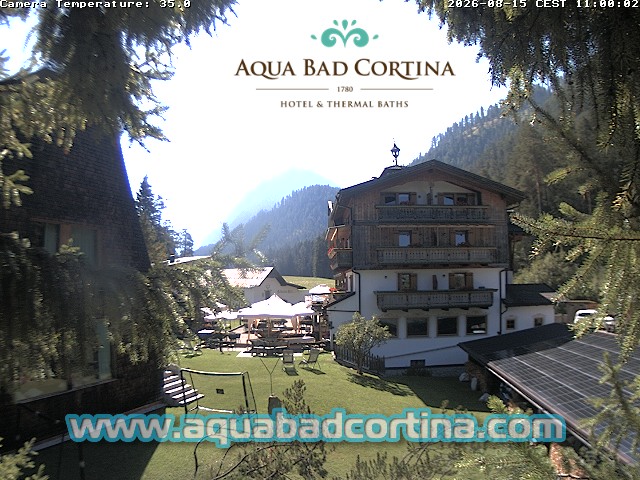 Webcam Aqua Bad Cortina – Hof und Garten